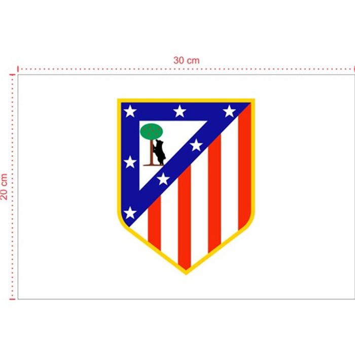 Placa em PVC - Atlético de Madri 002 - Tamanho: 30x20 cm