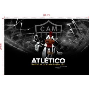 Placa em PVC - Atlético MG 001 - Tamanho: 30x20 cm