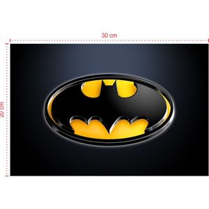 Placa em PVC - Batman 001 - Tamanho: 30x20 cm