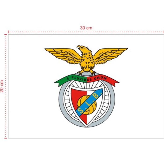 Placa em PVC - Benfica 001 - Tamanho: 30x20 cm