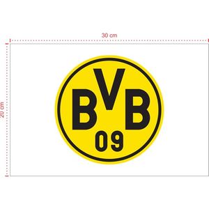Placa em PVC - Borussia Dortmund 002 - Tamanho: 30x20 cm