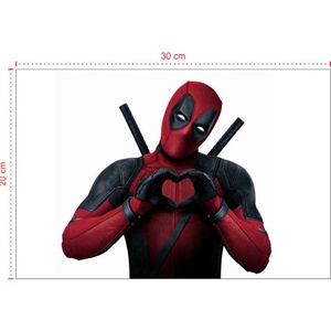 Placa em PVC - Deadpool 002 - Tamanho: 30x20 cm