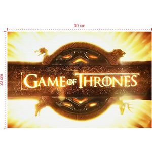 Placa em PVC - Game of Thrones 002 - Tamanho: 30x20 cm