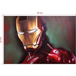 Placa em PVC - Homem de Ferro 001 - Tamanho: 30x20 cm