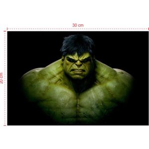 Placa em PVC - Hulk 001 - Tamanho: 30x20 cm