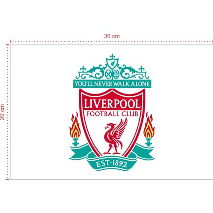Placa em PVC - Liverpool 002 - Tamanho: 30x20 cm