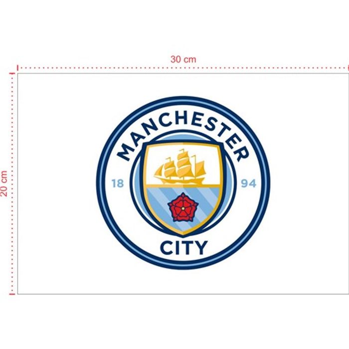 Placa em PVC - Manchester City 001 - Tamanho: 30x20 cm