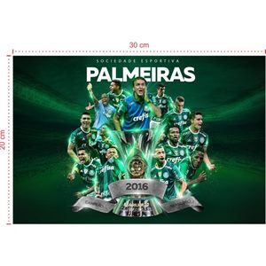 Placa em PVC - Palmeiras 001 - Tamanho: 30x20 cm