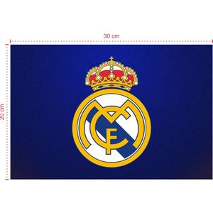 Placa em PVC - Real Madrid 001 - Tamanho: 30x20 cm