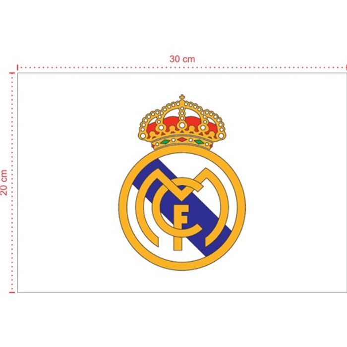 Placa em PVC - Real Madrid 002 - Tamanho: 30x20 cm