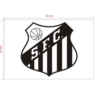 Placa em PVC - Santos 002 - Tamanho: 30x20 cm