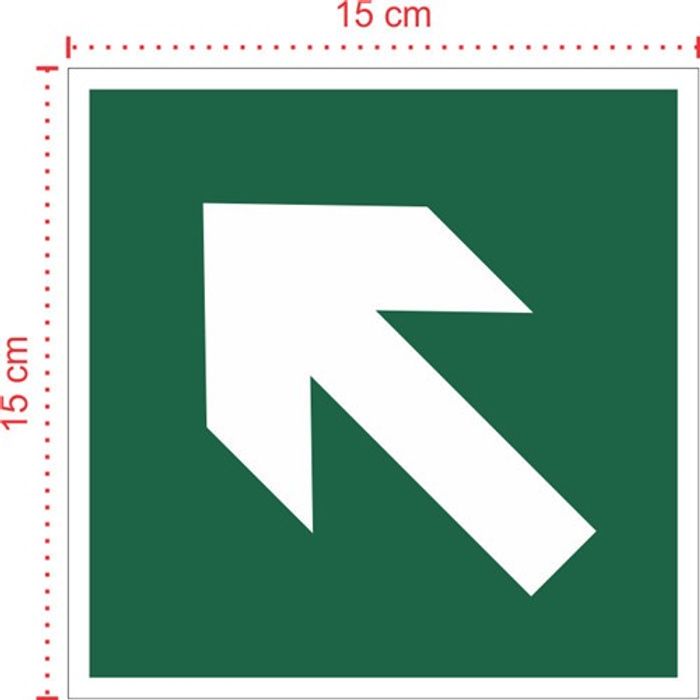 Placa em PVC - Sinalização Emergência C4 - Tamanho: 15x15 cm