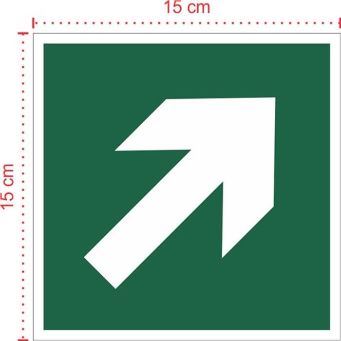 Placa em PVC - Sinalização Emergência C6 - Tamanho: 15x15 cm