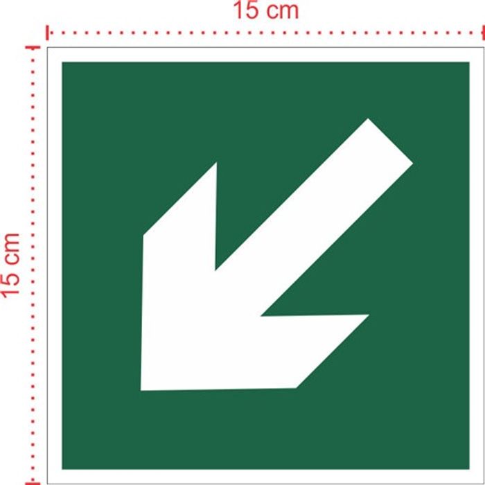 Placa em PVC - Sinalização Emergência C7 - Tamanho: 15x15 cm