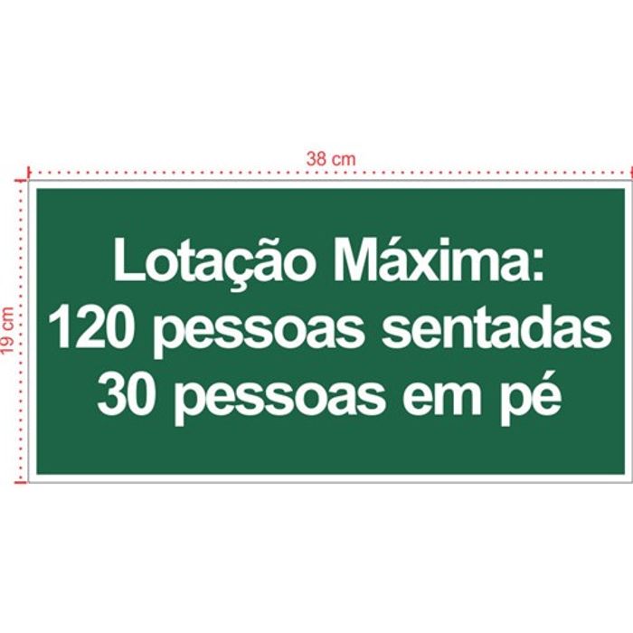 Placa em PVC - Sinalização Emergência M2 - Tamanho: 38x19 cm