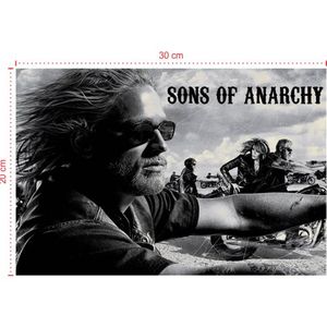 Placa em PVC - Sons of Anarchy 002 - Tamanho: 30x20 cm