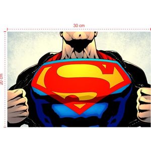 Placa em PVC - Superman 002 - Tamanho: 30x20 cm