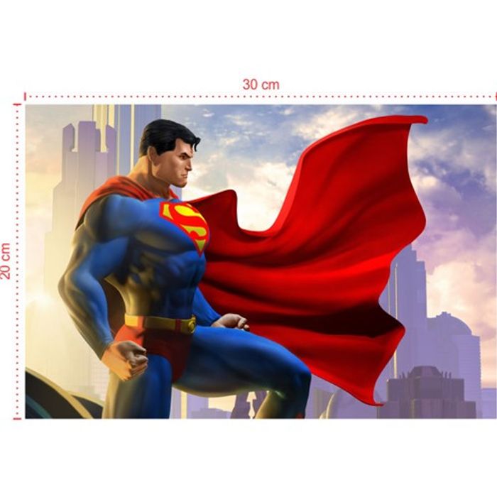 Placa em PVC - Superman 003 - Tamanho: 30x20 cm