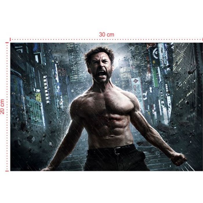 Placa em PVC - X-Men Wolverine 001 - Tamanho: 30x20 cm