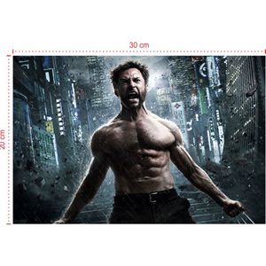 Placa em PVC - X-Men Wolverine 001 - Tamanho: 30x20 cm