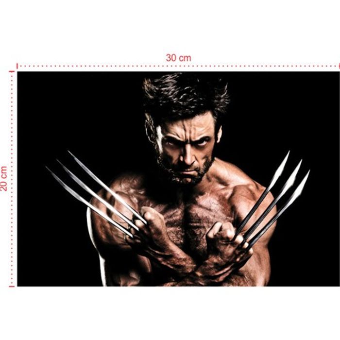 Placa em PVC - X-Men Wolverine 002 - Tamanho: 30x20 cm