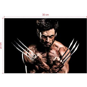 Placa em PVC - X-Men Wolverine 002 - Tamanho: 30x20 cm