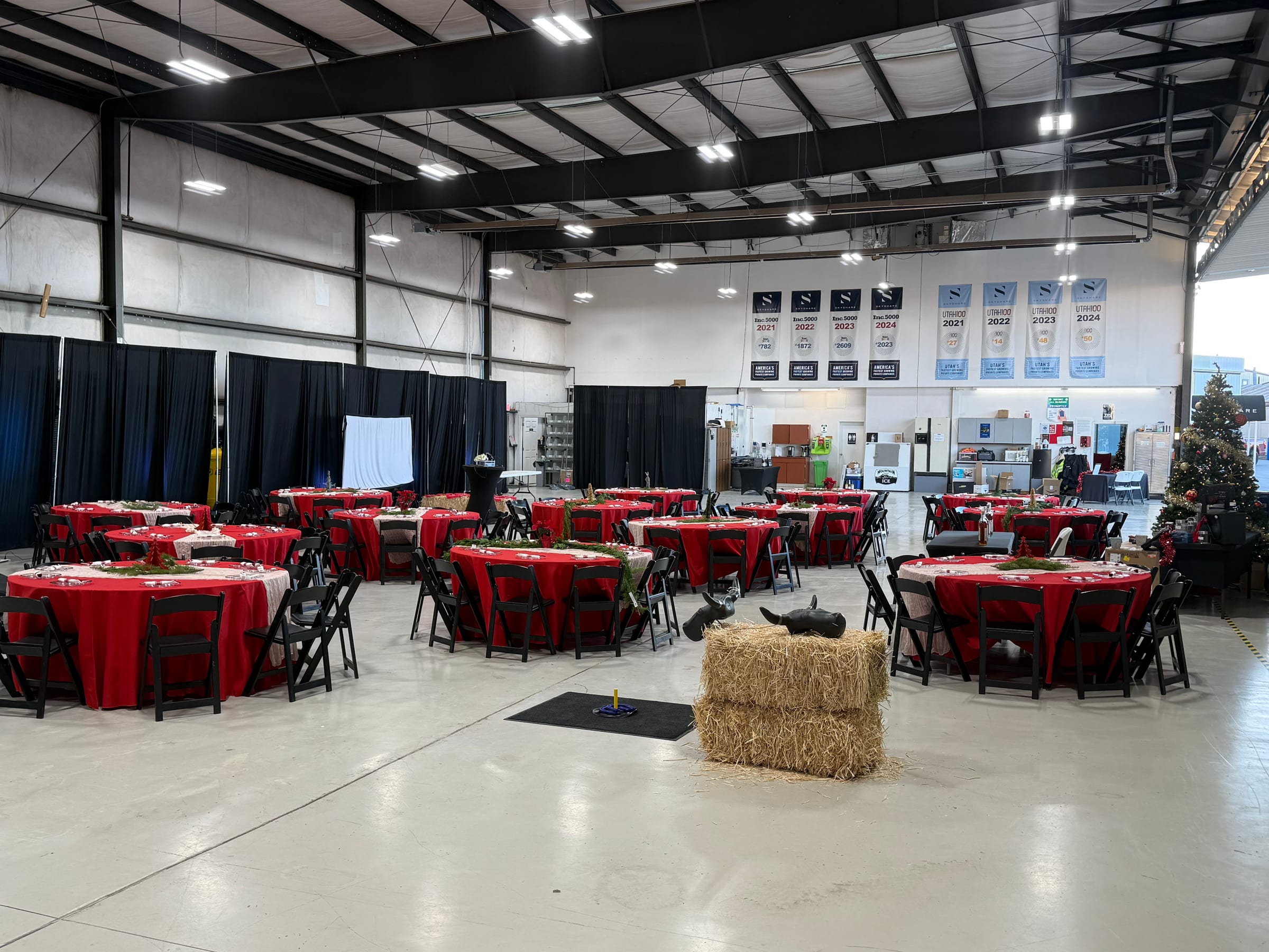 The floor before the doors opened