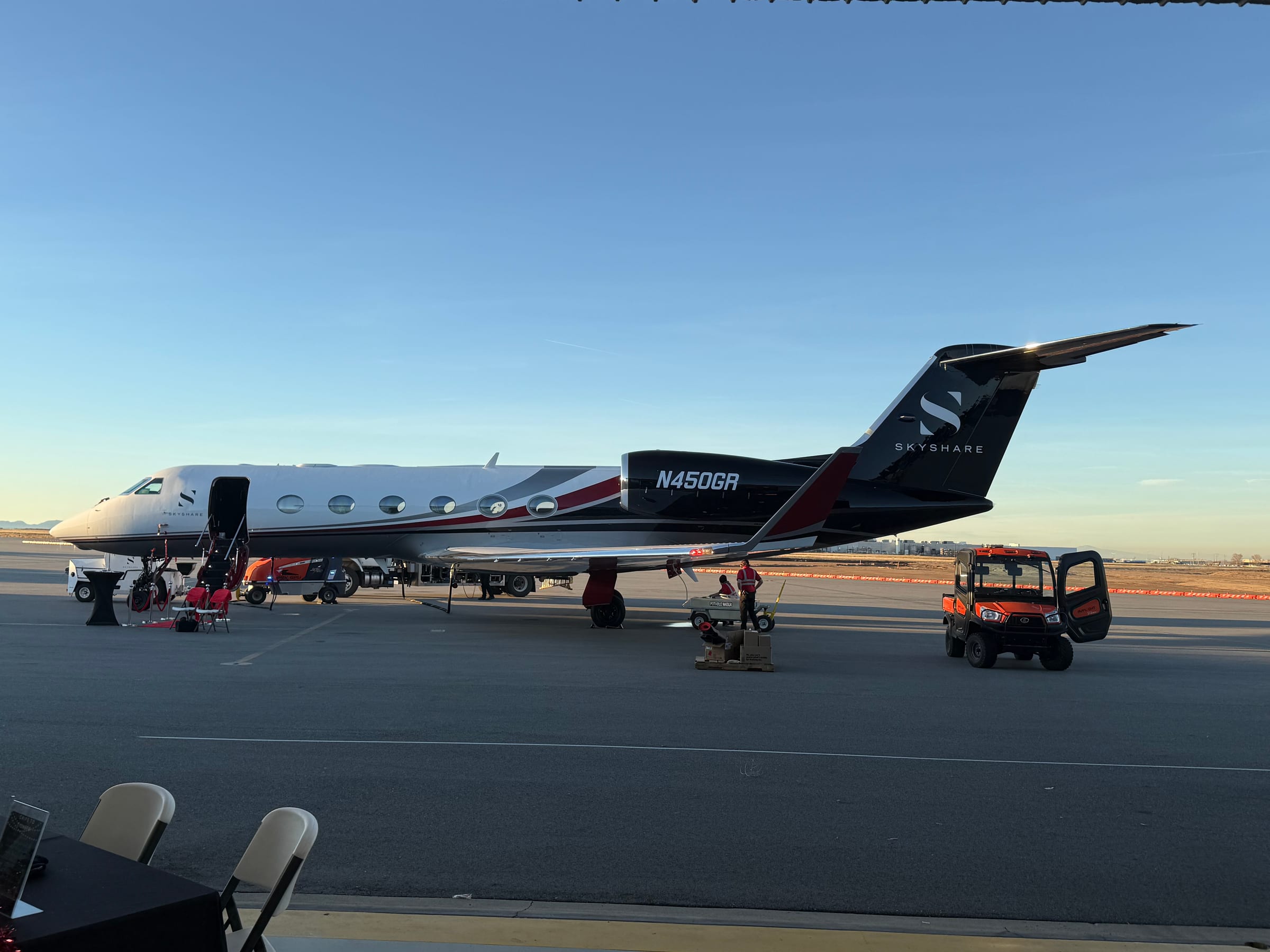 Last light on the tarmac