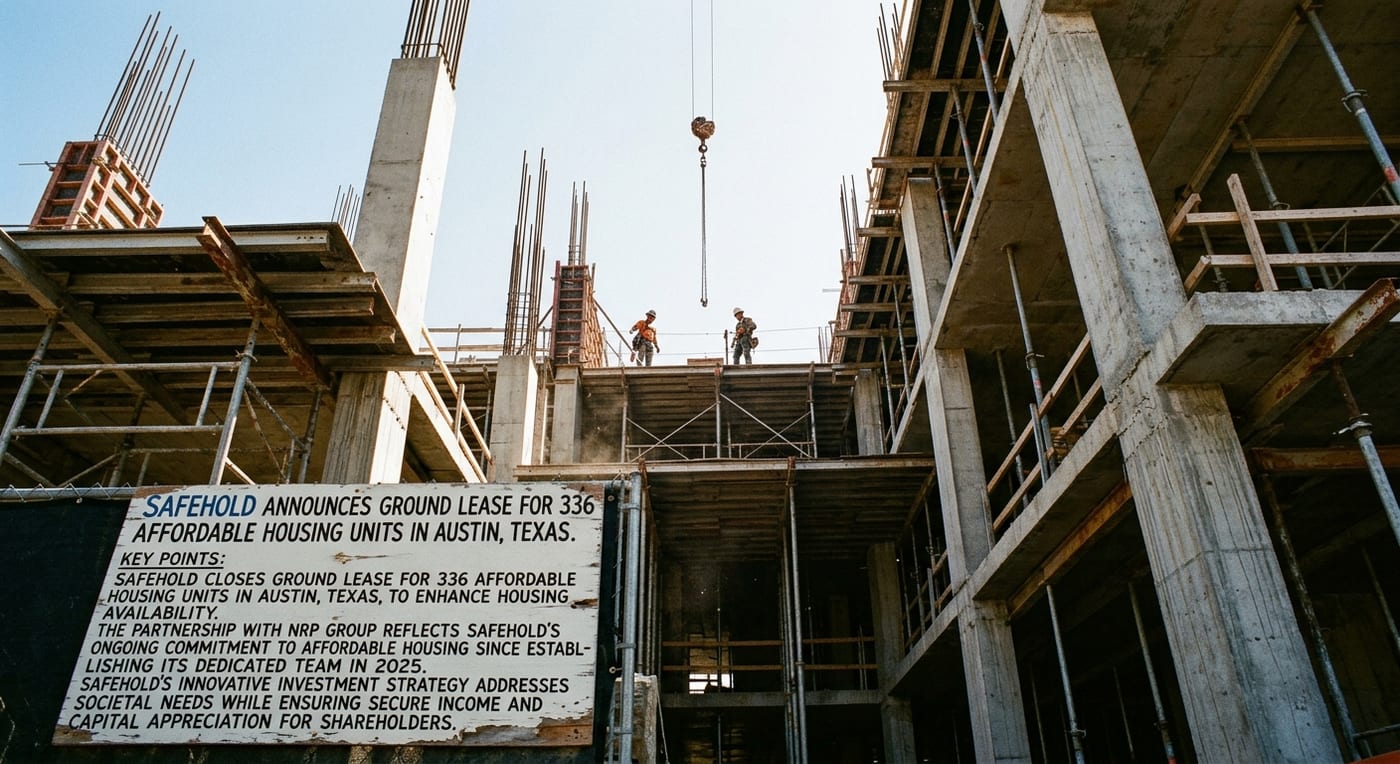 Safehold Announces Ground Lease for 336 Affordable Housing Units in Austin, Texas