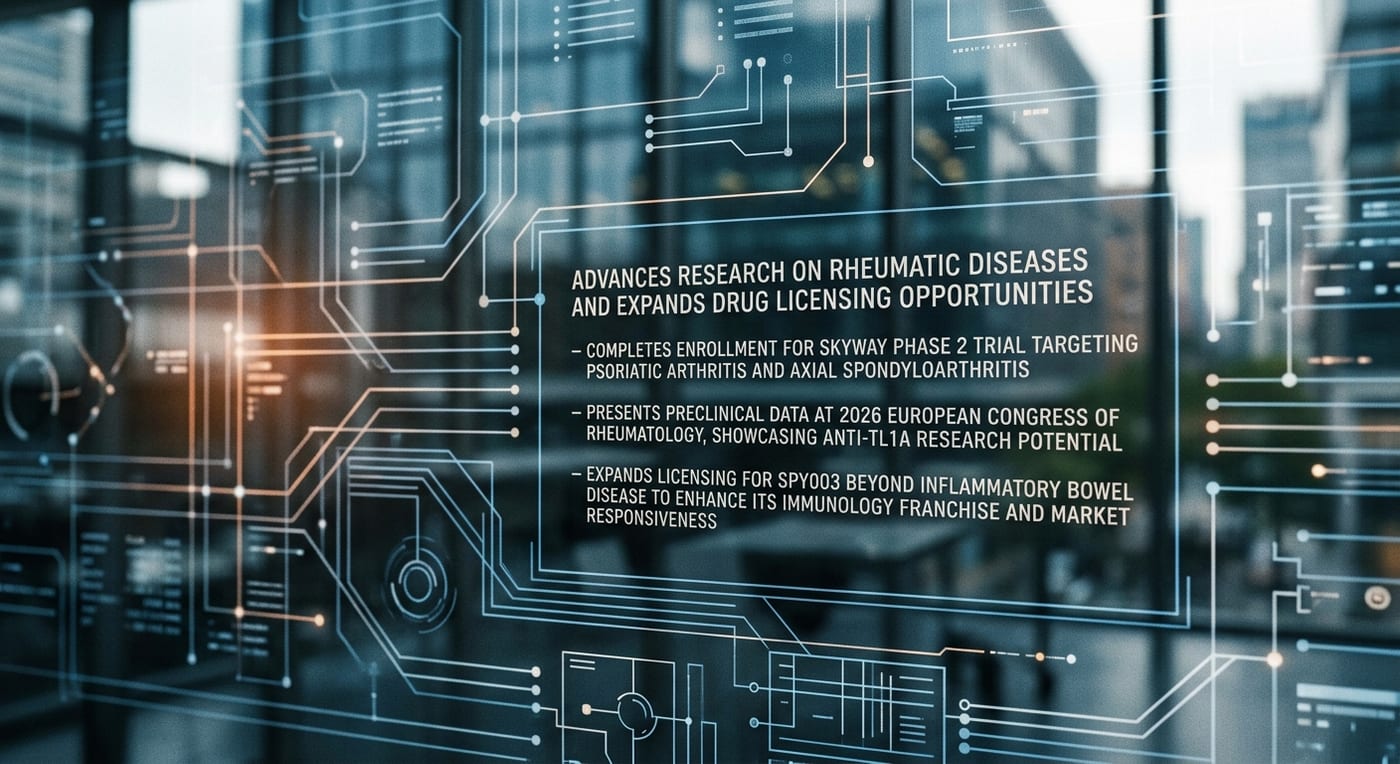 Spyre Therapeutics Advances Research on Rheumatic Diseases and Expands Drug Licensing Opportunities