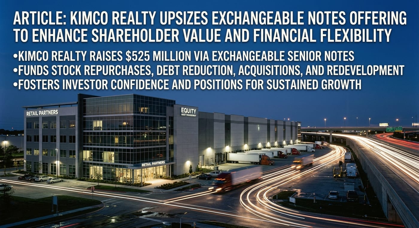 Kimco Realty Upsizes Exchangeable Notes Offering to Enhance Shareholder Value and Financial Flexibility