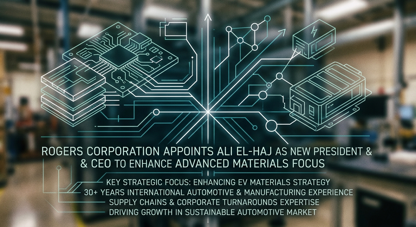 Rogers Corporation Appoints Ali El-Haj as New CEO to Enhance EV Materials Strategy