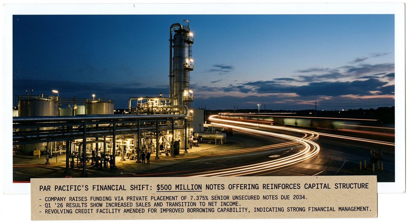 Par Pacific Strengthens Capital Structure with $500 Million Notes Offering and Improved Financial Performance