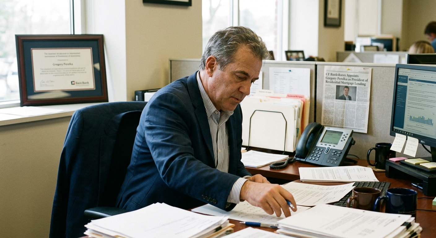 CF Bankshares Appoints Gregory Perelka as President of Residential Mortgage Lending