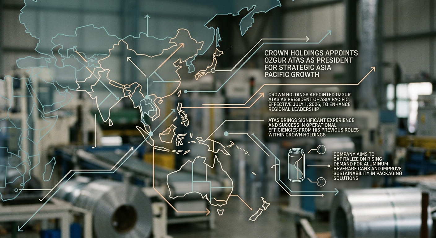 Crown Holdings Appoints Ozgur Atas as President for Strategic Asia Pacific Growth