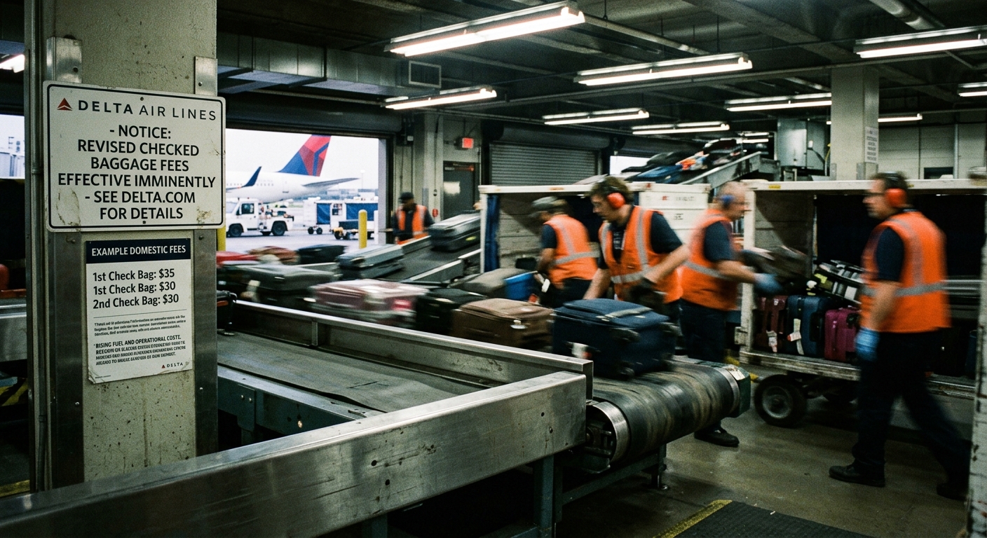 Delta Air Lines Raises Checked Bag Fees Amid Surging Jet Fuel Prices and Rising Costs
