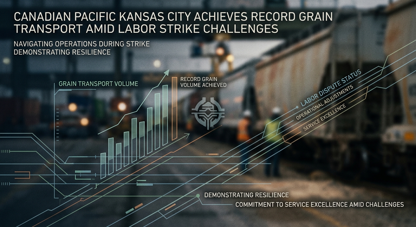 Canadian Pacific Kansas City Achieves Record Grain Transport Amid Labor Strike Challenges