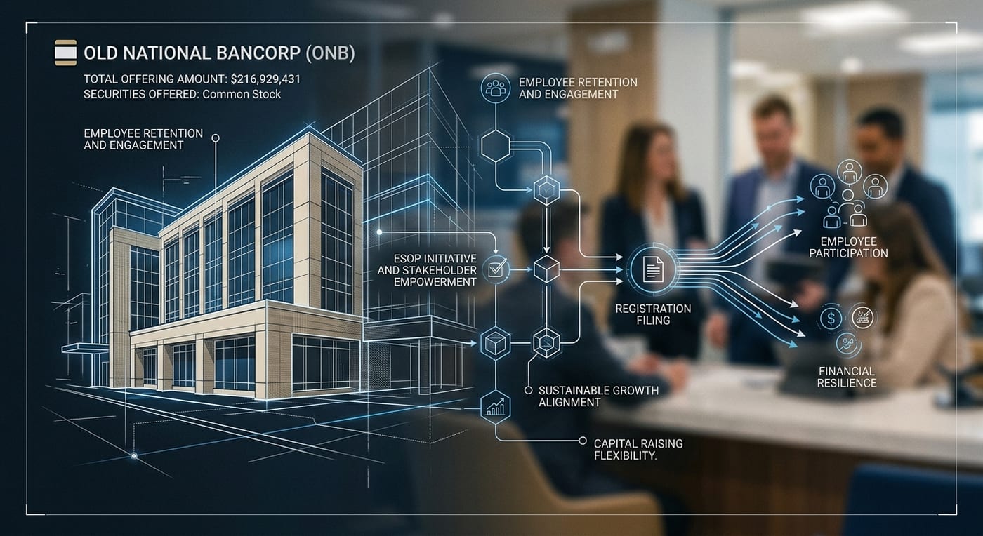 Old National Bancorp Files $216.9 Million Registration to Boost Employee Ownership and Engagement
