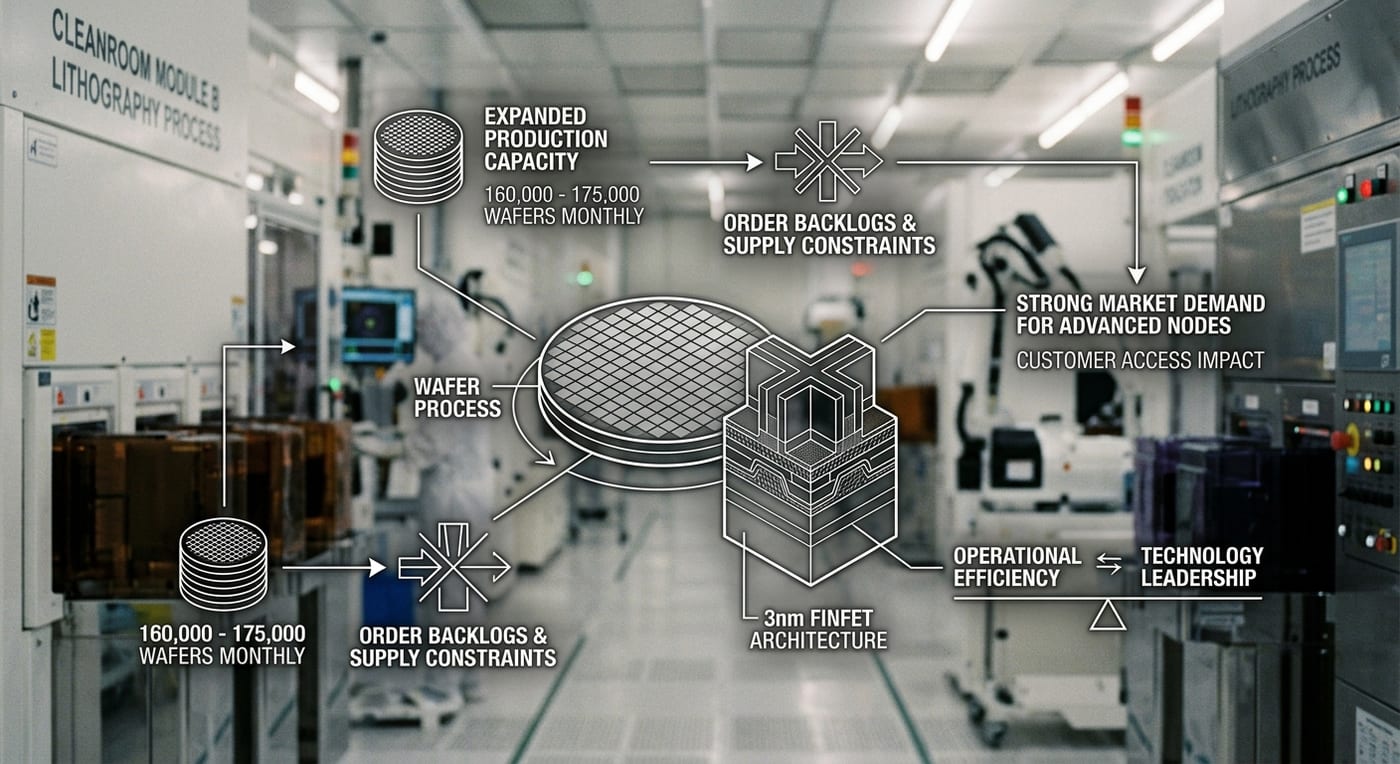 TSMC Expands 3nm Chip Production Amid Strong Demand and Order Backlogs