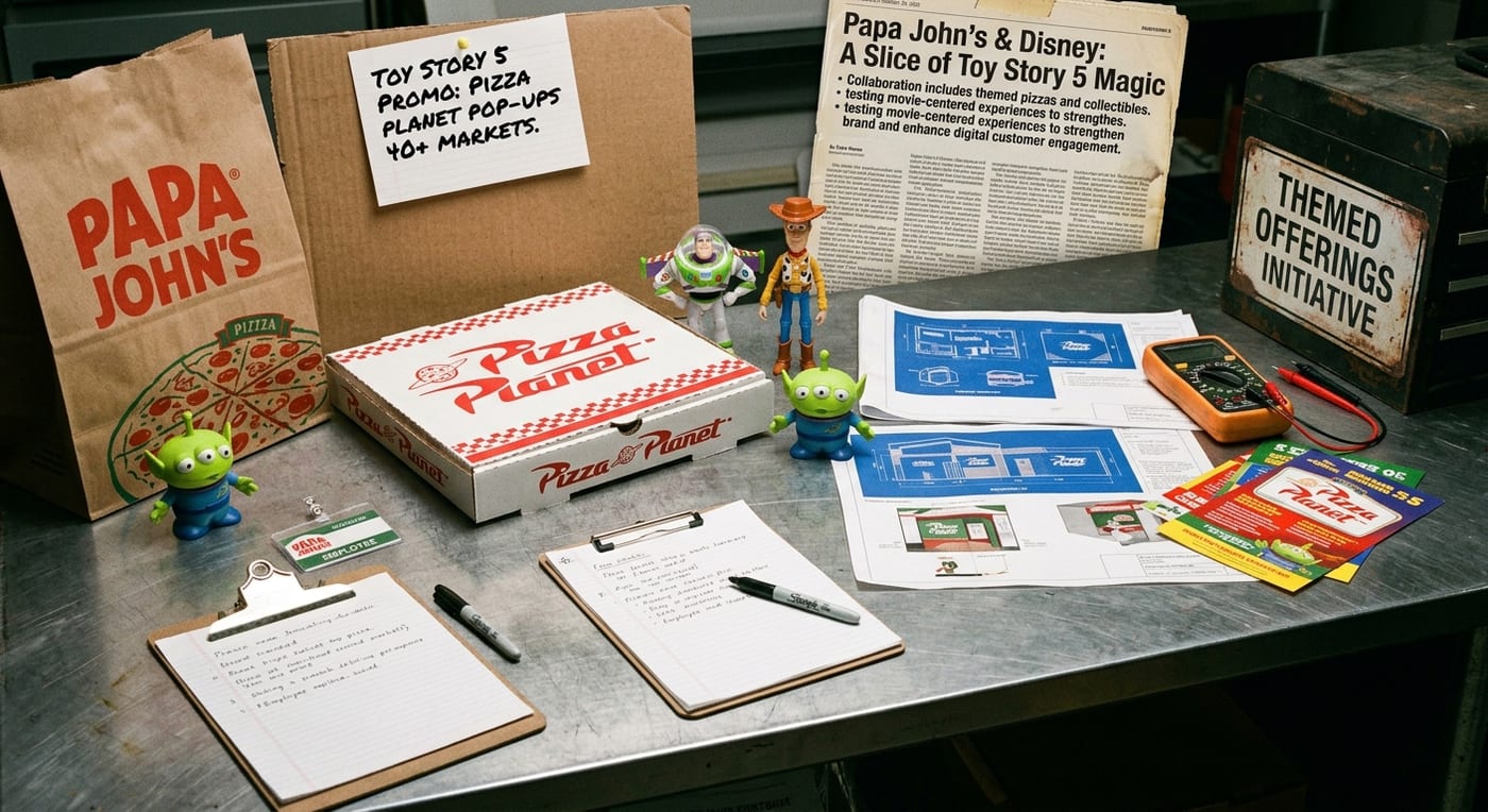 Papa John’s Partners with Disney for Toy Story 5 Promotion and Themed Offerings