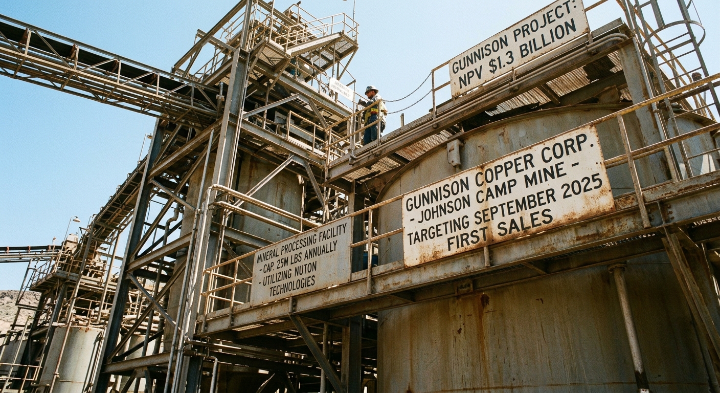 Gunnison Copper Corp. Advances to Production at Johnson Camp Mine, Targeting September 2025 Sales
