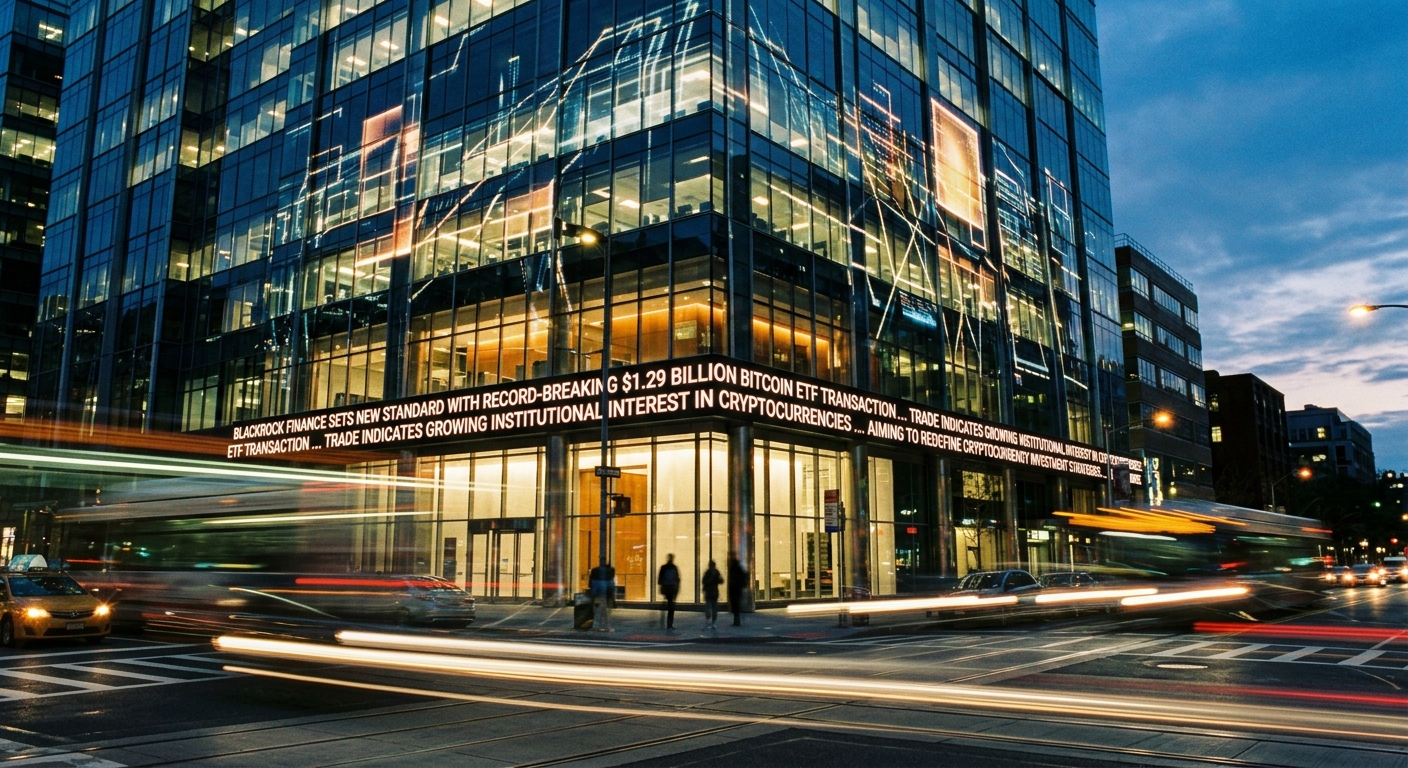 BlackRock Finance Sets New Standard with Record-Breaking $1.29 Billion Bitcoin ETF Transaction