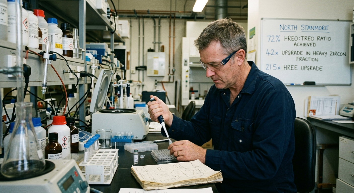North Stanmore delivers globally exceptional 72% Heavy Rare Earth ratio and a second zircon Hafnium product