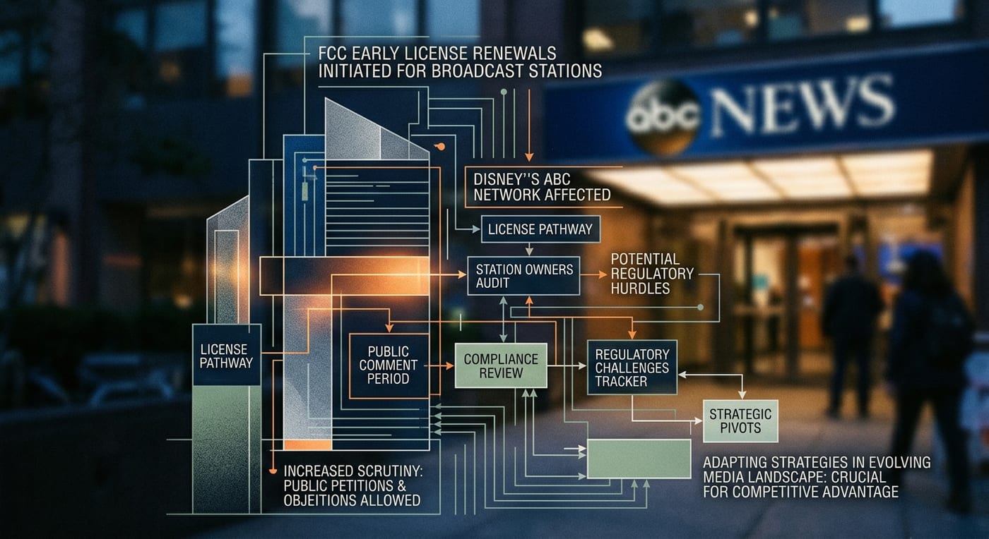 FCC Initiates Early License Renewals for Disney's ABC Network Amid Regulatory Challenges