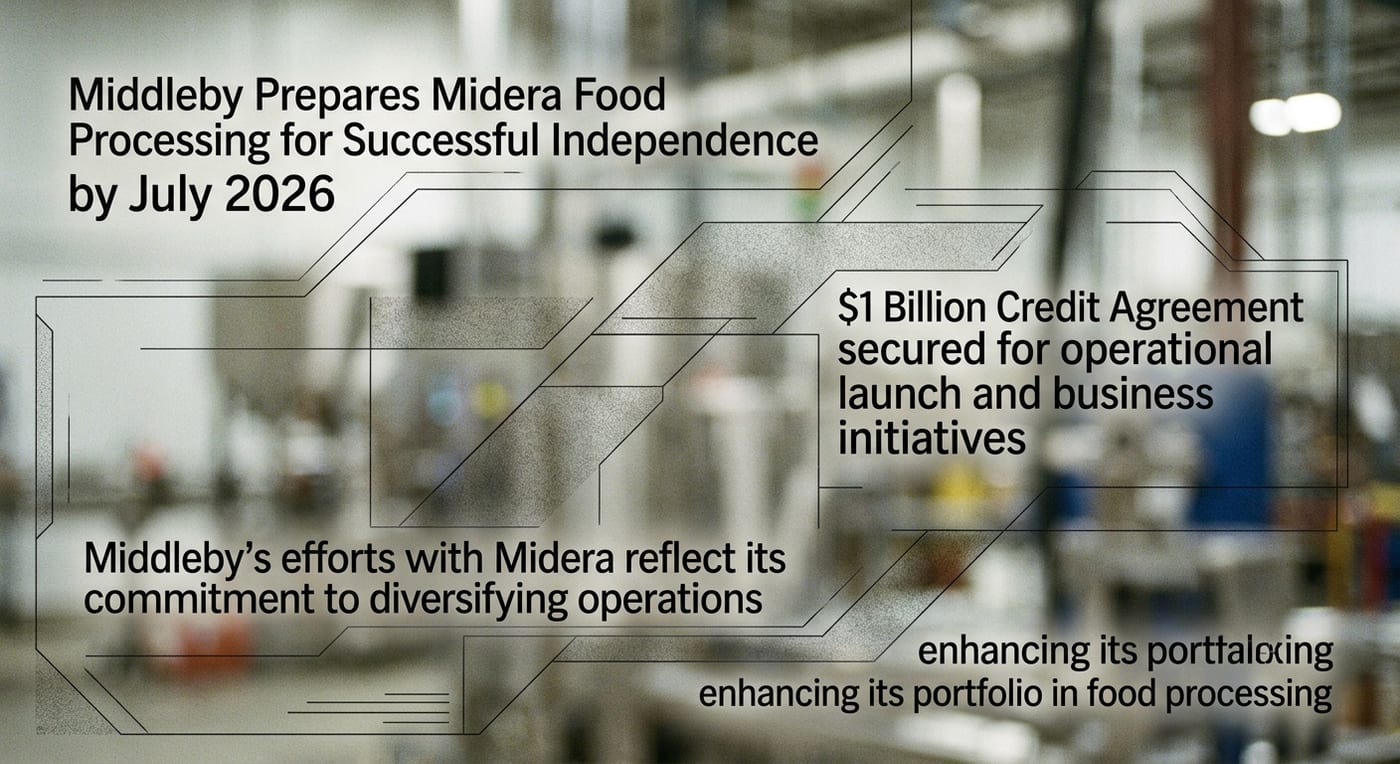 Middleby Prepares Midera Food Processing for Successful Independence with $1 Billion Credit Agreement