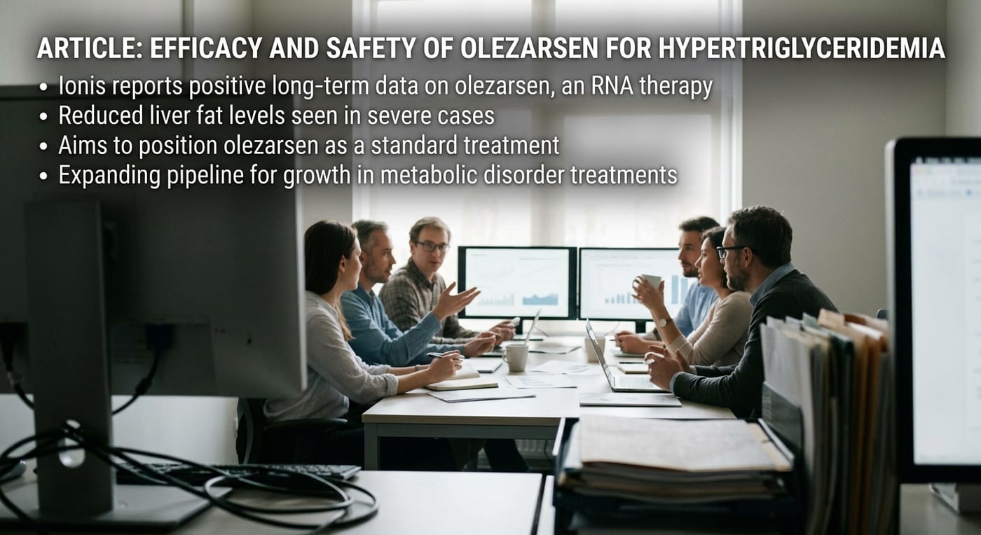 Ionis Pharmaceuticals Highlights Long-Term Efficacy and Safety of Olezarsen for Hypertriglyceridemia
