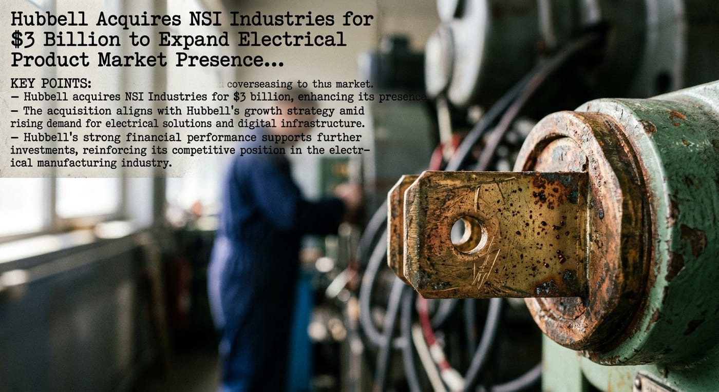 Hubbell Acquires NSI Industries for $3 Billion to Expand Electrical Product Market Presence