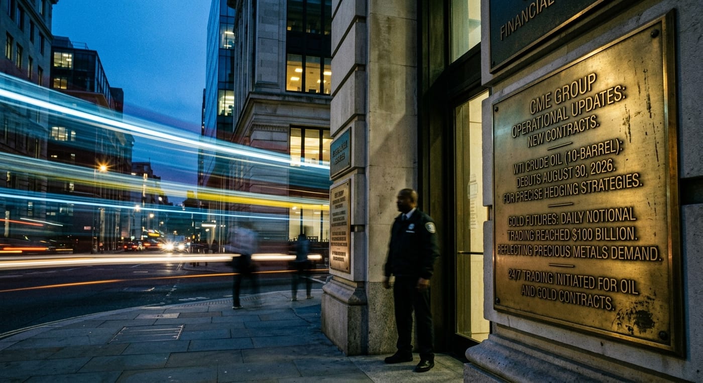 CME Group Launches 24/7 Trading for New Crude Oil and Gold Contracts