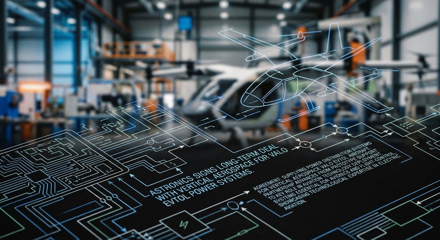 Astronics Signs Long-Term Deal with Vertical Aerospace for Valo eVTOL Power Systems