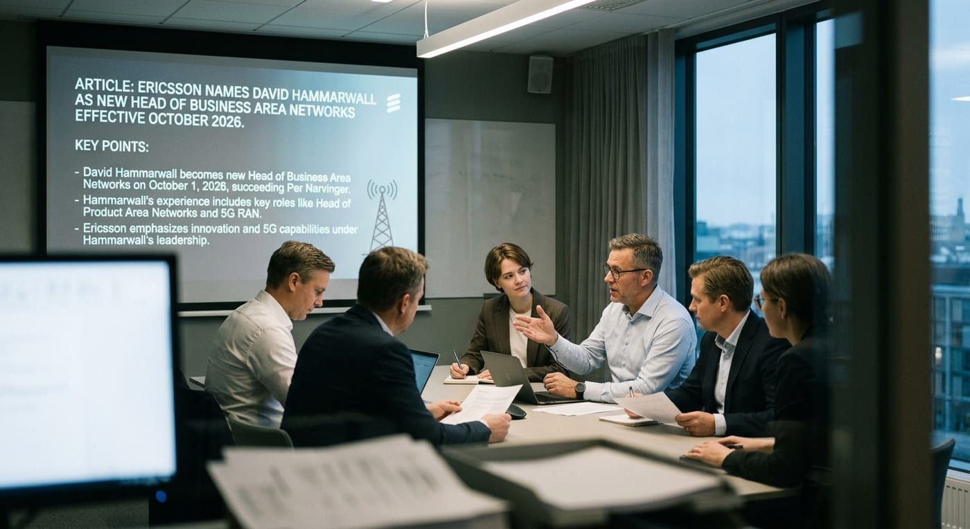 Ericsson Names David Hammarwall as New Head of Business Area Networks Effective October 2026
